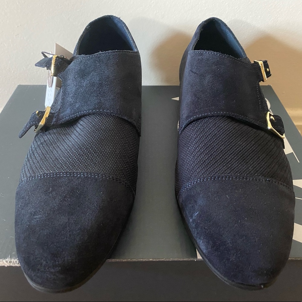 Suede Navy Blue Dress Shoes